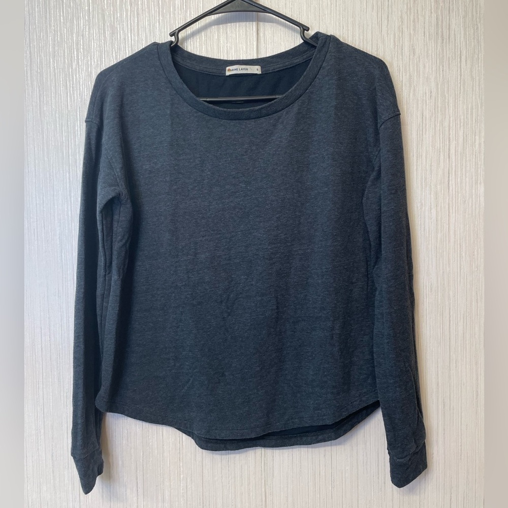 Marine Layer Charcoal long‎ sleeve Sweatshirt Size s
